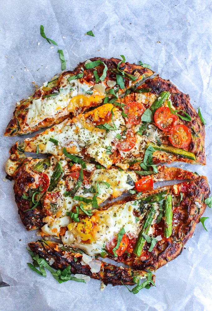 healthy vegetables zucchini pizza