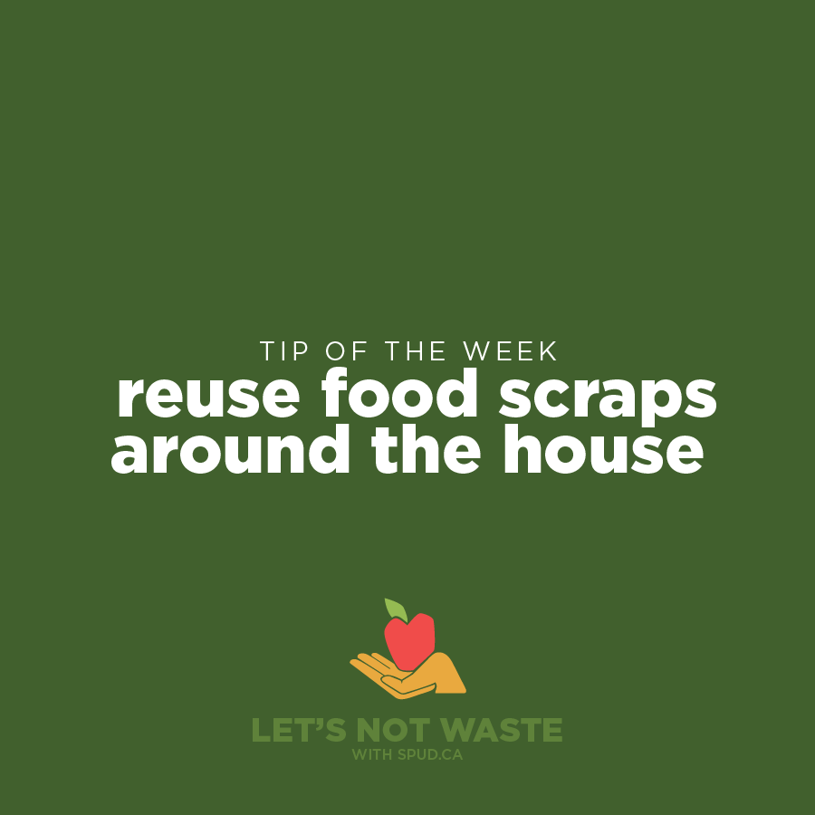 #LETSNOTWASTECHALLENGE TIP OF THE WEEK: REUSE FOOD SCRAPS AROUND THE HOUSE